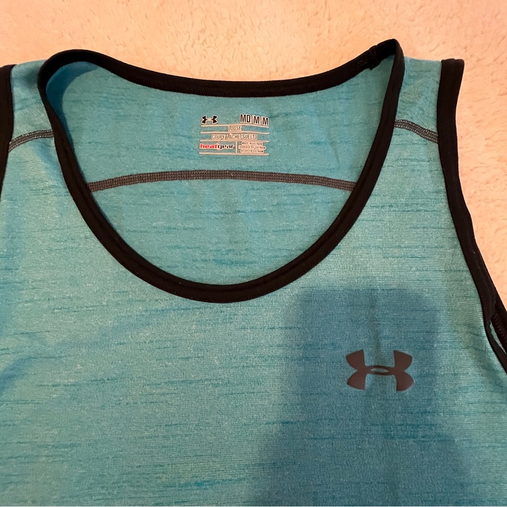 Under Armour Blue Tank Top Medium - Picture 2 of 3